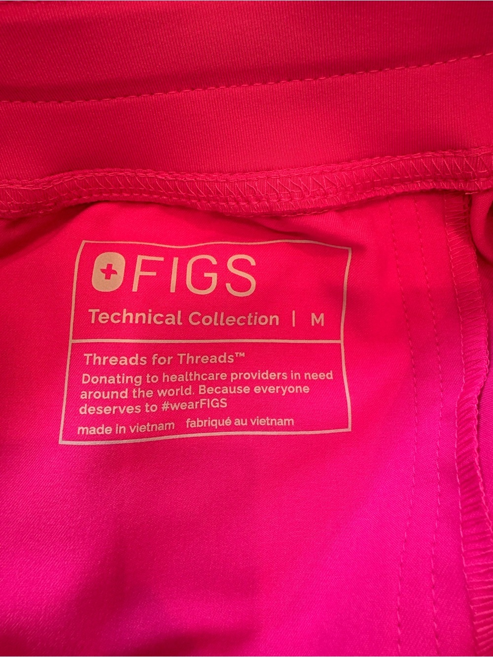 Figs Isabel Wide Leg Scrub Pants - Rapid Response Pink Size MR - Picture 4 of 5